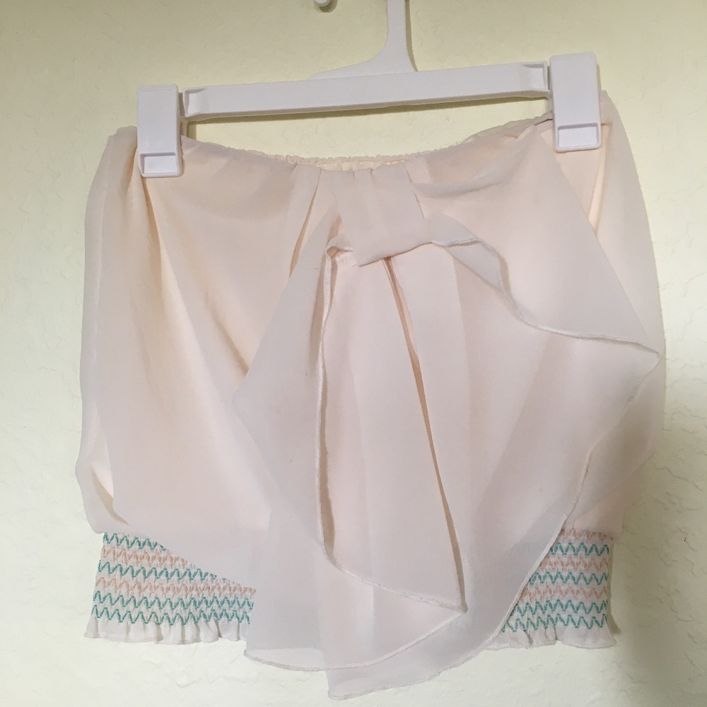 Intro women's strapless cream top. Size S.